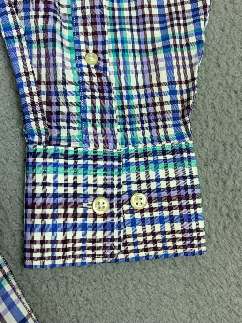 Peter Millar Summer Comfort Shirt XXL Multicolor Plaid Button-Up Nylon Stretch - Picture 6 of 11